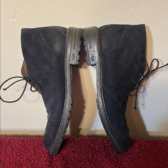 UGG Navy Nubuck Leather Chukka Boots Size 8 Made In Italy main image 5